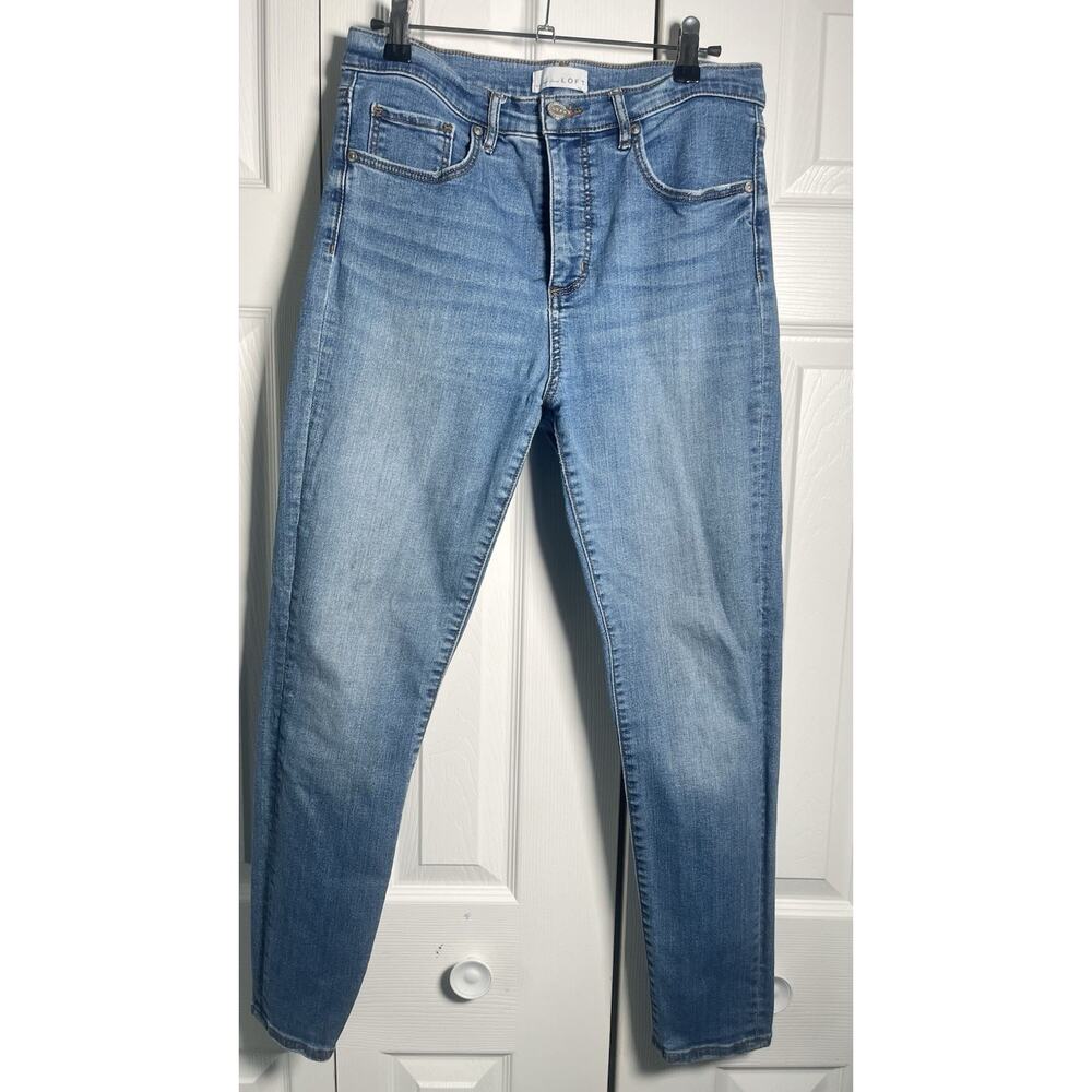Loft Womens 28/6 High Rise Skinny Jeans Medium Wash (0081) View 5
